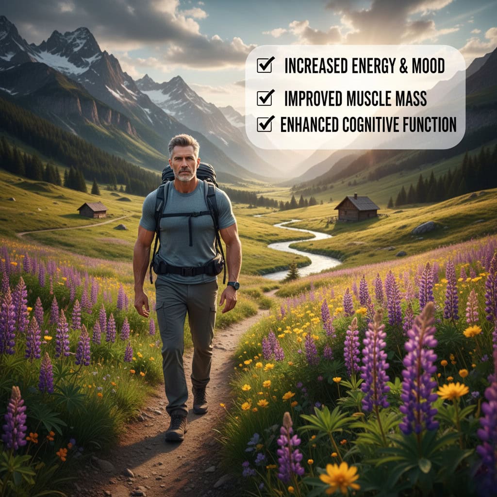 A man on a journey to Navigating Life Post-Testosterone Replacement Therapy