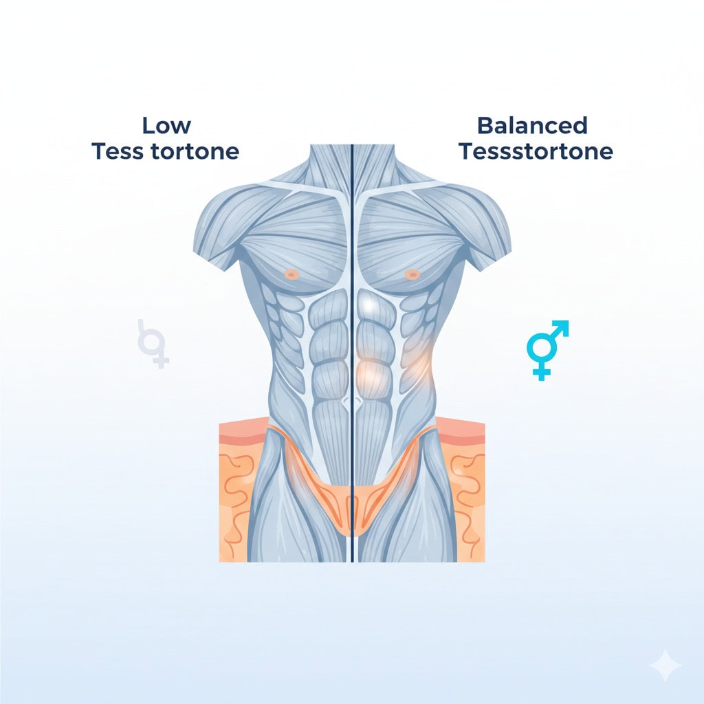Illustration showing TRT for Weight Loss